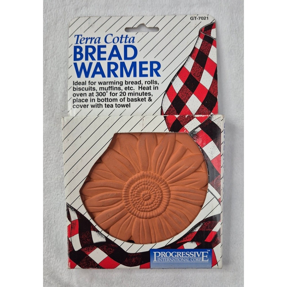 Progressive Terra Cotta Bread Warmer – Sunflower GT‑7021 – Terracotta – NEW